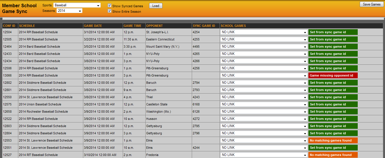 Add Standings