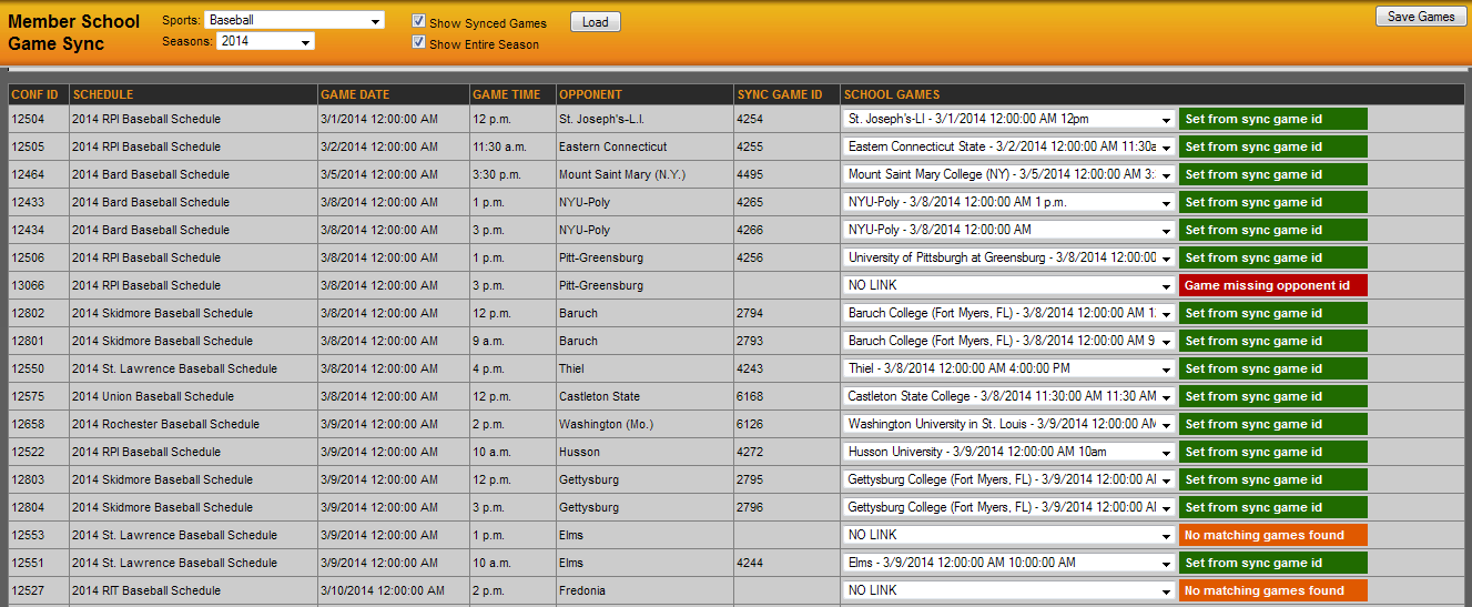 Add Standings
