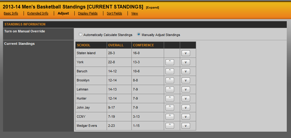 Standings-Adjust