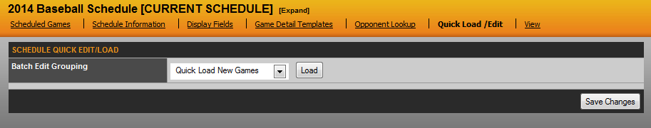 Quick Load Menu
